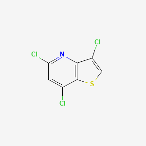 3,5,7-Trichlorothieno[3,2-b]pyridine chemical structure (CAS 2476729-57-2)