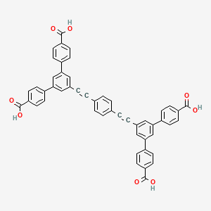 5',5''''-(1,4-Phenylenebis(ethyne-2,1-diyl))bis(([1,1':3',1''-terphenyl]-4,4''-dicarboxylic acid)) chemical structure (CAS 2476800-63-0)