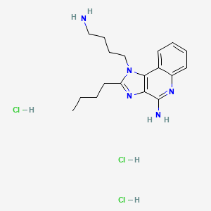 1-(4-Aminobutyl)-2-butyl-1H-imidazo[4,5-c]quinolin-4-amine trihydrochloride chemical structure (CAS 2479276-17-8)