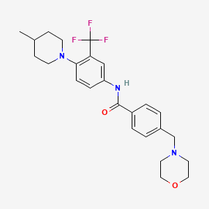 N-(4-(4-Methylpiperidin-1-yl)-3-(trifluoromethyl)phenyl)-4-(morpholinomethyl)benzamide chemical structure (CAS 2479465-67-1)