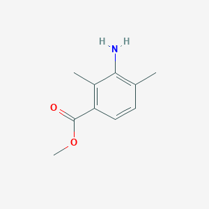 Methyl 3-amino-2,4-dimethylbenzoate chemical structure (CAS 24812-89-3)