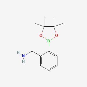 (2-(4,4,5,5-Tetramethyl-1,3,2-dioxaborolan-2-yl)phenyl)methanamine chemical structure (CAS 248274-04-6)