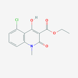 Ethyl 5-chloro-4-hydroxy-1-methyl-2-oxo-1,2-dihydroquinoline-3-carboxylate chemical structure (CAS 248282-10-2)