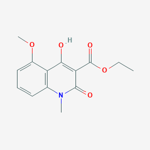 Ethyl 4-hydroxy-5-methoxy-1-methyl-2-oxo-1,2-dihydroquinoline-3-carboxylate chemical structure (CAS 248282-13-5)