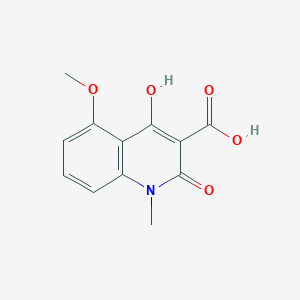 4-Hydroxy-5-methoxy-1-methyl-2-oxo-1,2-dihydroquinoline-3-carboxylic acid chemical structure (CAS 248282-18-0)
