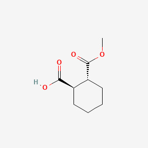 trans-2-Carbomethoxycyclohexane-1-carboxyic acid chemical structure (CAS 2484-60-8)
