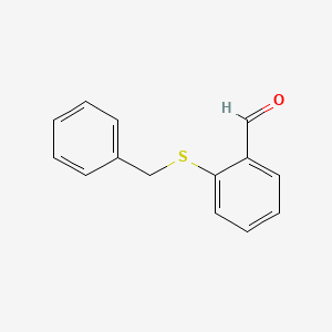 2-(Benzylthio)benzaldehyde chemical structure (CAS 24852-71-9)