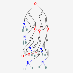 4,6,16,18,31,33-Hexamino-2,8,14,20,29,35-hexaoxabicyclocalix[4]arene chemical structure (CAS 2485713-47-9)