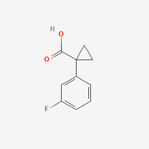 1-(3-Fluorophenyl)cyclopropanecarboxylic acid chemical structure (CAS 248588-33-2)