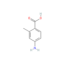 4-Amino-2-methylbenzoic acid chemical structure (CAS 2486-75-1)