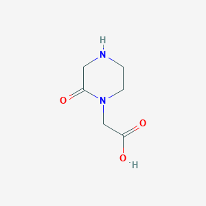2-(2-Oxopiperazin-1-yl)acetic acid chemical structure (CAS 24860-46-6)