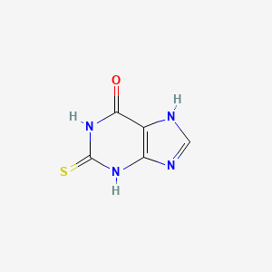 2-Thioxo-2,3-dihydro-1H-purin-6(7H)-one chemical structure (CAS 2487-40-3)