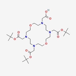 2-(7,13,16-Tris(2-(tert-butoxy)-2-oxoethyl)-1,10-dioxa-4,7,13,16-tetraazacyclooctadecan-4-yl)acetic acid chemical structure (CAS 2487415-30-3)