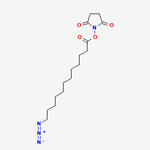 2,5-Dioxopyrrolidin-1-yl 12-azidododecanoate chemical structure (CAS 2489524-00-5)