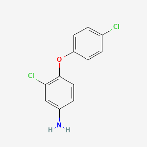 3-Chloro-4-(4-chlorophenoxy)aniline chemical structure (CAS 24900-79-6)