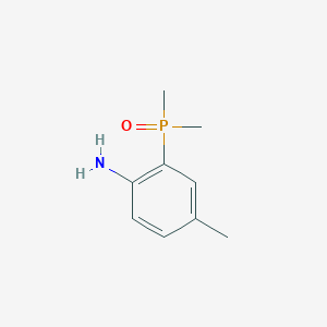 (2-Amino-5-methylphenyl)dimethylphosphine oxide chemical structure (CAS 2490402-43-0)