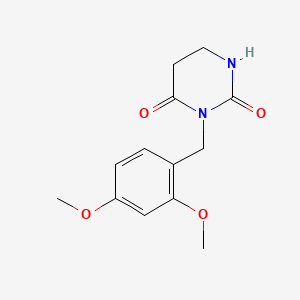 3-(2,4-Dimethoxybenzyl)dihydropyrimidine-2,4(1H,3H)-dione chemical structure (CAS 2490430-37-8)