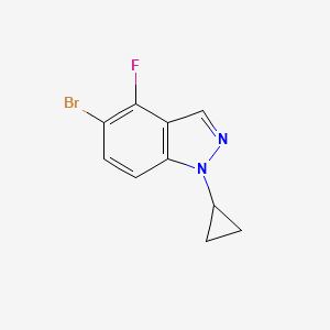 5-Bromo-1-cyclopropyl-4-fluoro-1H-indazole chemical structure (CAS 2490501-34-1)