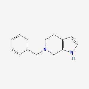 6-Benzyl-4,5,6,7-tetrahydro-1H-pyrrolo[2,3-c]pyridine chemical structure (CAS 2494304-49-1)