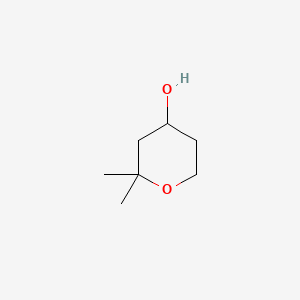 2,2-Dimethyltetrahydropyran-4-ol chemical structure (CAS 24945-13-9)