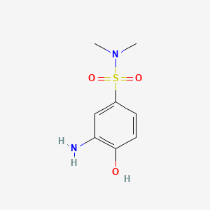 3-Amino-4-hydroxy-N,N-dimethylbenzenesulfonamide chemical structure (CAS 24962-75-2)