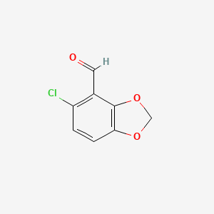 5-Chlorobenzo[d][1,3]dioxole-4-carbaldehyde chemical structure (CAS 249636-63-3)