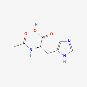(S)-2-Acetamido-3-(1H-imidazol-4-yl)propanoic acid chemical structure (CAS 2497-02-1)