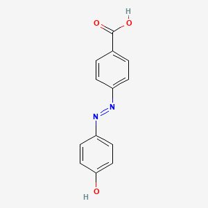 4-((4-Hydroxyphenyl)diazenyl)benzoic acid chemical structure (CAS 2497-38-3)