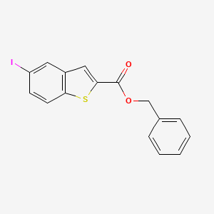 Benzyl 5-iodobenzo[b]thiophene-2-carboxylate chemical structure (CAS 2497586-35-1)