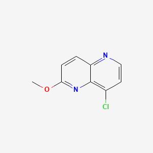 8-Chloro-2-methoxy-1,5-naphthyridine chemical structure (CAS 249889-68-7)