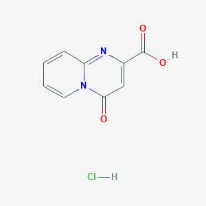 4-Oxo-4H-pyrido[1,2-a]pyrimidine-2-carboxylic acid hydrochloride chemical structure (CAS 2499661-06-0)