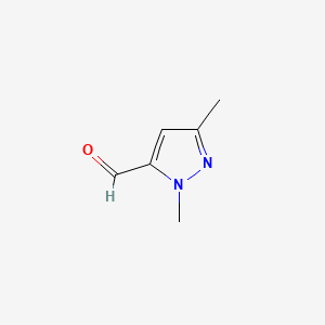 1,3-Dimethyl-1H-pyrazole-5-carbaldehyde chemical structure (CAS 25016-09-5)