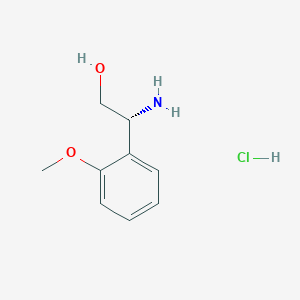 (R)-2-Amino-2-(2-methoxyphenyl)ethanol hydrochloride chemical structure (CAS 2501907-26-0)