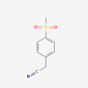 2-(4-(Methylsulfonyl)phenyl)acetonitrile chemical structure (CAS 25025-07-4)