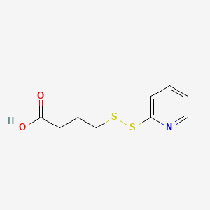 4-(Pyridin-2-yldisulfanyl)butanoic acid chemical structure (CAS 250266-79-6)