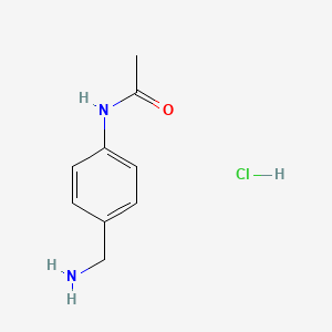 N-(4-(Aminomethyl)phenyl)acetamide hydrochloride chemical structure (CAS 25027-73-0)