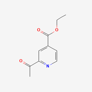 Ethyl 2-acetylisonicotinate chemical structure (CAS 25028-32-4)
