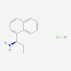 (R)-1-(Naphthalen-1-yl)propan-1-amine hydrochloride chemical structure (CAS 2504147-16-2)