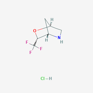 (1S,3R,4S)-3-(Trifluoromethyl)-2-oxa-5-azabicyclo[2.2.1]heptane hydrochloride chemical structure (CAS 2504147-35-5)