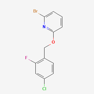 2-Bromo-6-((4-chloro-2-fluorobenzyl)oxy)pyridine chemical structure (CAS 2505461-94-7)