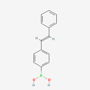 (E)-(4-Styrylphenyl)boronic acid chemical structure (CAS 250603-10-2)