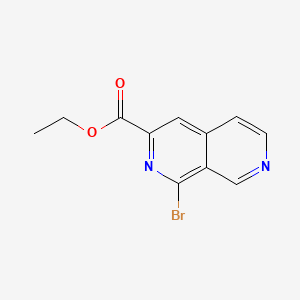 Ethyl 1-bromo-2,7-naphthyridine-3-carboxylate chemical structure (CAS 250674-54-5)