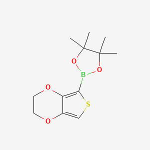 2-(2,3-Dihydrothieno[3,4-b][1,4]dioxin-5-yl)-4,4,5,5-tetramethyl-1,3,2-dioxaborolane chemical structure (CAS 250726-93-3)