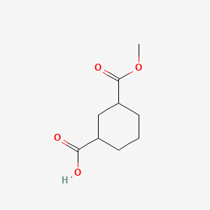 3-(Methoxycarbonyl)cyclohexanecarboxylic acid chemical structure (CAS 25090-39-5)