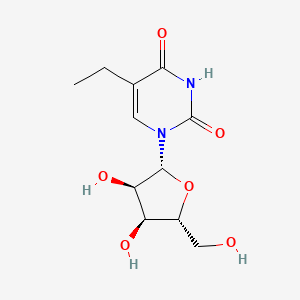 1-((2R,3R,4S,5R)-3,4-Dihydroxy-5-(hydroxymethyl)tetrahydrofuran-2-yl)-5-ethylpyrimidine-2,4(1H,3H)-dione chemical structure (CAS 25110-76-3)