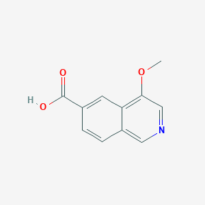 4-Methoxyisoquinoline-6-carboxylic acid chemical structure (CAS 2512190-91-7)