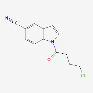 1-(4-Chlorobutanoyl)-1H-indole-5-carbonitrile chemical structure (CAS 2512200-37-0)