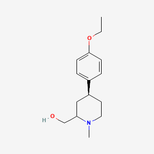 ((4S)-4-(4-Ethoxyphenyl)-1-methylpiperidin-2-yl)methanol chemical structure (CAS 2512204-89-4)