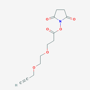 2,5-Dioxopyrrolidin-1-yl 3-(2-(prop-2-yn-1-yloxy)ethoxy)propanoate chemical structure (CAS 2512228-06-5)