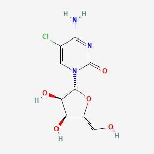4-Amino-5-chloro-1-((2R,3R,4S,5R)-3,4-dihydroxy-5-(hydroxymethyl)tetrahydrofuran-2-yl)pyrimidin-2(1H)-one chemical structure (CAS 25130-29-4)